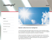 Tablet Screenshot of medilight.de